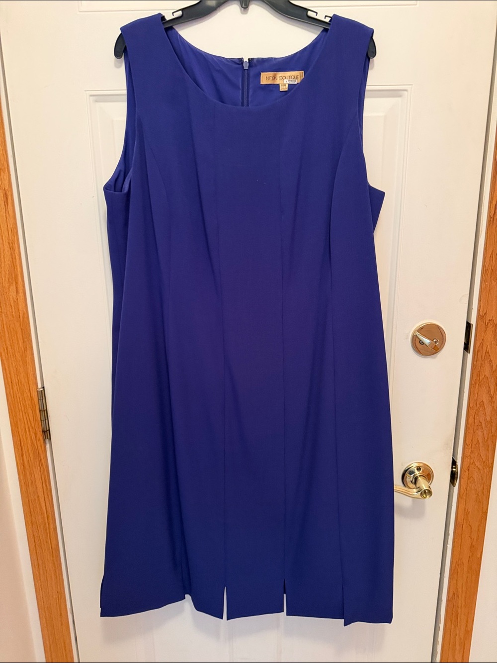 Nipon Boutique Royal Blue Sleeveless Sheath Dress 20W